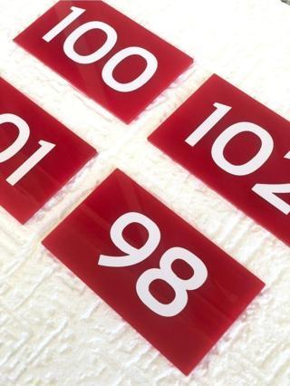 Yönline Dekoratif Apartman Kapı Numarası Pleksi 24