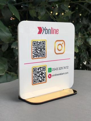 Yönline Restoran & Cafe & Barlara Standlı Pleksi Qr Kod Menü