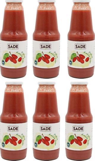 Sade Organik Kızılcık Suyu 1000Ml 6'Lı
