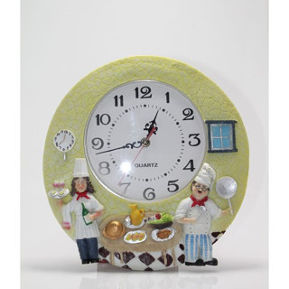 Büro Ev Ofis Dekoru için Polyester Aşçı tip Mutfak Duvar Saati