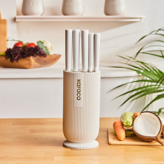 Karaca Massimo Round 6 Parça Bıçak Seti Krem