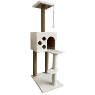 Reyo Pet Kedi Tırmalama ve Oyun Evi Beyaz