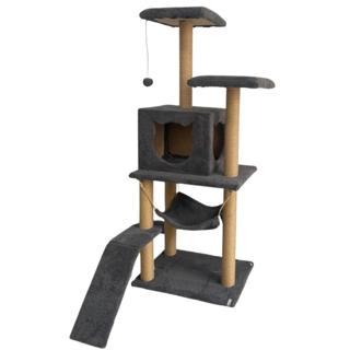 Reyo Pet S9 Kedi Tırmalama Kulesi Platformlu 124 cm Antrasit