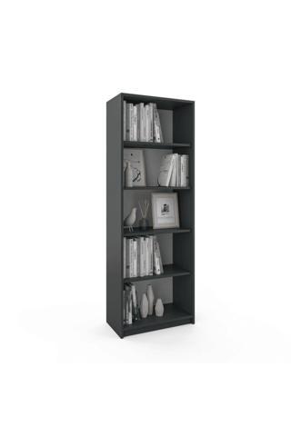 Anzera Vera Kitaplık - Antrasit - Raflı