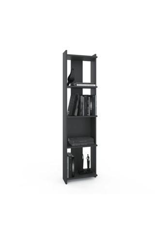 Anzera Nova Kitaplık - Raflı Antrasit