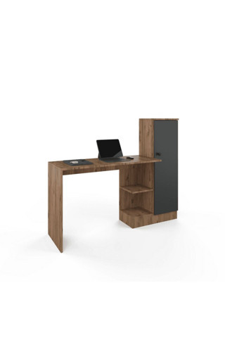 Anzera Opus Ofis / Çalışma Masası - Atlantik Çam / Antrasit - Dolaplı