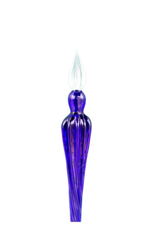 Sanathobi El Yapımı Cam Dolma Kalem, Cam Kalem, Cam Çizim Kalemi,Kaligrafi Kalem-Gökyüzü Mavisi