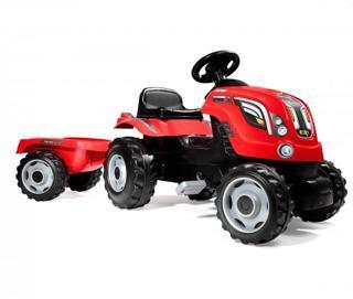 Smoby XL Römorklu Pedallı Traktör - Kırmızı 710108 