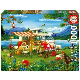 1000 Parça Harika Kamp Tatili Puzzle - 19922 - Camping Holiday