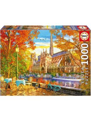 1000 Parçalık Sonbaharda Notre Dame Manzarası Puzzle - 19936