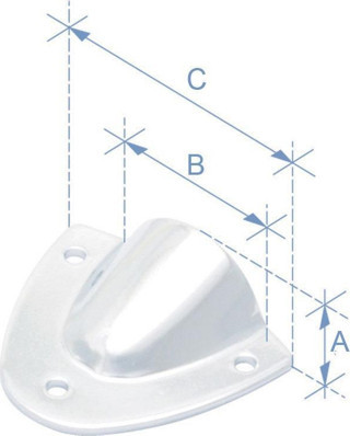 Lalizas Havalandırma Kapağı, Inox 316, 16,3x33x54,10mm