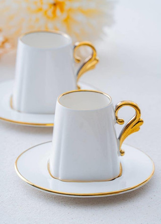 Acar Luno Duo Gold 2 Kişilik Kahve Fincan Takımı SCT-06171