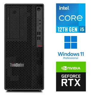 Lenovo DWS ThinkStation P360 i5-12600K 32GB 1TB HDD 512GB SSD 8 GB RTX4060 W11P 30FM0017TX 010