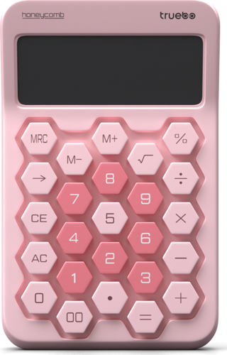 Truebo Honeycomb Pembe Renkli Hesap Makinesi