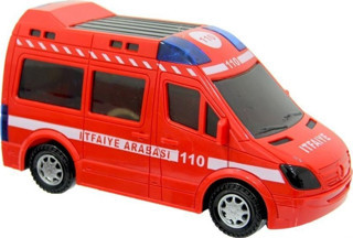 Prestij Oyuncak Işıklı Sesli Pilli Kırmızı İtfaiye Arabası 110
