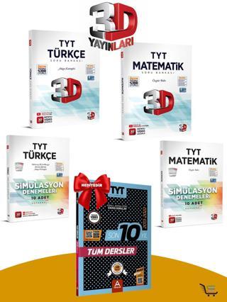 3D TYT Türkçe-Matematik Soru Bankası-Deneme Seti Çıkmış Sorular Hediyeli!