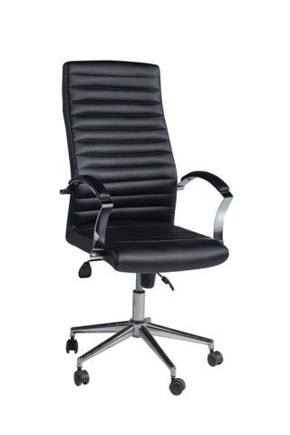 Üretenburada Üreten Burada Ibiza Yönetici Koltuğu Krom Ayak Siyah