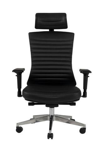 Üretenburada Xgreyder Müdür Koltuk Deri Krom Ayak Siyah 2D Kol