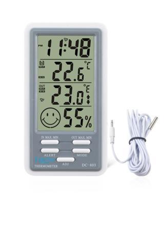 Life Net Medikal Dijital Termometre Isı Nem Ölçer Sıcaklık Iç Dış Mekan Dc803