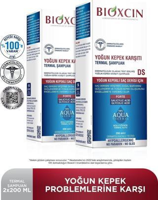 Bioxcin Aqua Thermal Ds Yoğun Kepeğe Karşı Etkili Şampuan 200 Ml 2 Li Set