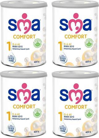 Sma Comfort 1 Bebek Sütü 400 Gr 4 Adet