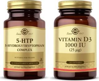 Solgar 5-Htp 30 Kapsül+ Vitamin D3 1000 Iu 100 Tablet