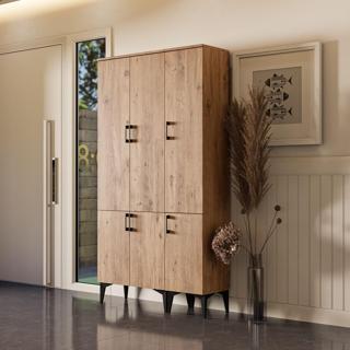 Set 5104-5102 Inca 6 Kapaklı 5 Askılı Raflı Portmanto Atlantik Çam