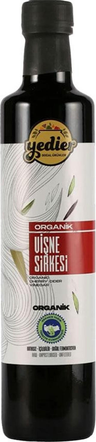 Yedier Organik  Vişne Sirkesi  500 Ml