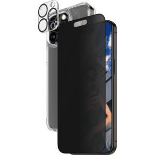 PanzerGlass iPhone 15 Pro Max 3ü 1 Arada Gizlilik Filtreli Ekran Koruyucu, Kapak, Kamera Koruyucu