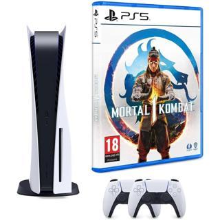 Sony Playstation 5 Disk li + 2. PS5 DualSense Kol + Mortal Kombat 1 (ithalatçı Garantili)