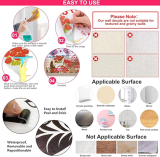 Büro Ev Ofis Dekoru için Tropikal Bitkiler Stil Duvar Stickerı