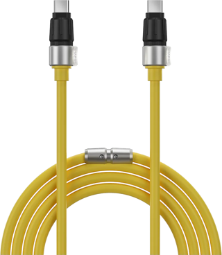 Sharge Phantom USB-C to USB-C 240W Hızlı Şarj Kablosu  - Sarı