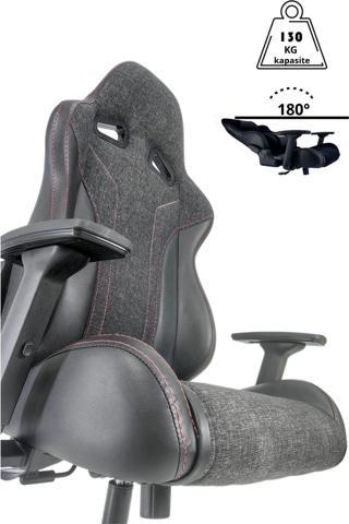 Rebelx Oyuncu Koltuğu Alfa Profesyonel Gri Renk Kumaş