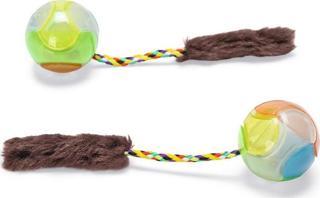 Beeztees Kedi Oyuncağı, Kuyruklu Top, 2 Adet,  Çeşitli Renklerde, 18x4,5x4,5cm