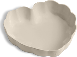 Emile Henry Madeleine Fırın Kabı Kalp 6,5 x 24,5 x 26,5 cm Ekru