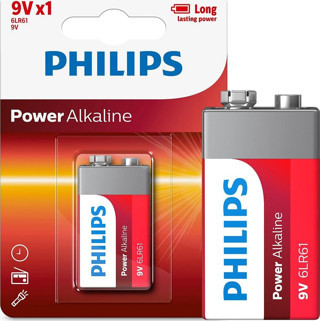 Philips Power Alkalin 9 Volt Pil - 6LR61P1B/10 - Tekli Paket