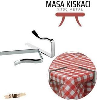 Masa Örtüsü Klipsi - Metal Masa Kelepçesi Masa Örtüsü Sabitleyici  8 ADET