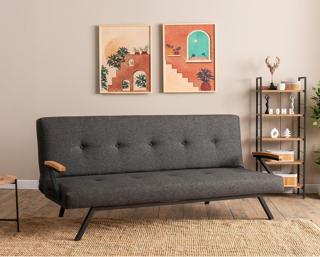 Pafu Zven Üçlü Yataklı Koltuk - Keten Koyu Gri