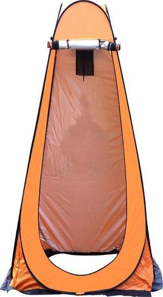 Kamp Plaj Duş Wc Sahil Otomatik Giyinme Çadırı 120x120×190 Portatif Çadır Giyinme Çadırı Turuncu