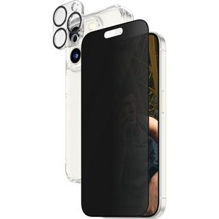 PanzerGlass iPhone 15 Pro 3ü 1 Arada Gizlilik Filtreli Ekran Koruyucu, Kapak, Kamera Koruyucu