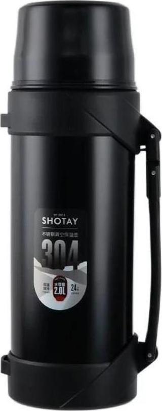 Shotay Çelik Termos 2000Ml Siyah