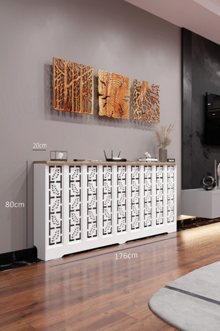 Bagax Assos Model, Beyaz Üstü Çam Renk, 116 Cm Petek Kaplama, Dresuar