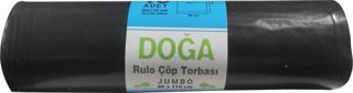 Ecoplast Battal Boy Siyah Çöp Torbası Poşeti - 400 Gr. - 90 Litre - 80 x 110 Cm / 10 Adetlik Rulo