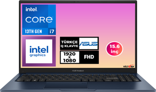 Asus Vivobook 15 i7-1355U 8GB 1TB SSD 15.6" FHD Freedos Taşınabilir Bilgisayar X1504VA-NJ413