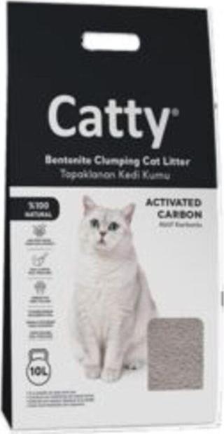 Aktif Karbonlu Bentonit Kedi Kumu 10 Lt - Mükemmel Topaklaşma ve Koku Kontrolü