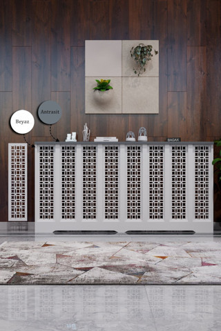 Bagax Ayasofya Model, Beyaz Üstü Antrasit Renk, 156 Cm Petek Kaplama, Dresuar