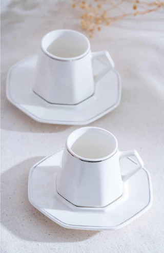 ACAR YKG-06614 ELERA SİLVER 6 LI KAHVE FİNCAN TAKIMI