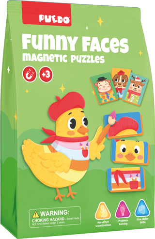 Puedo Manyetik Puzzle - Funny Faces (Sevimli Suratlar)