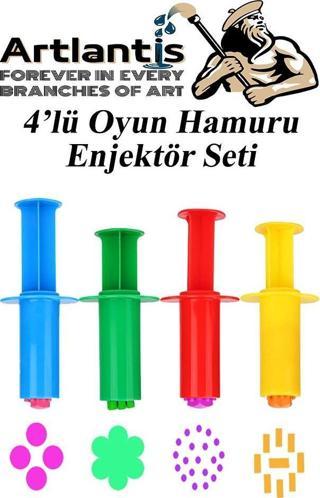 Oyun Hamuru Enjektör Kalıbı 4 lü 1 Paket 4 Çeşit Enjektör Oyun Hamuru Kalıbı Okul Kreş Okul Öncesi Etkinlik