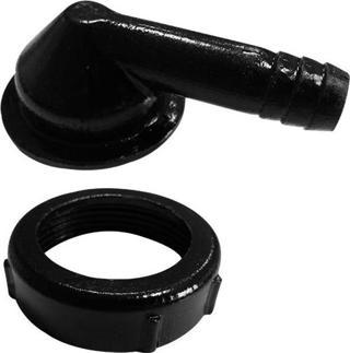 Lalizas Giriş Bağlantı Elemanı Ø38mm, 1 1/2” lik hortum, Siyah